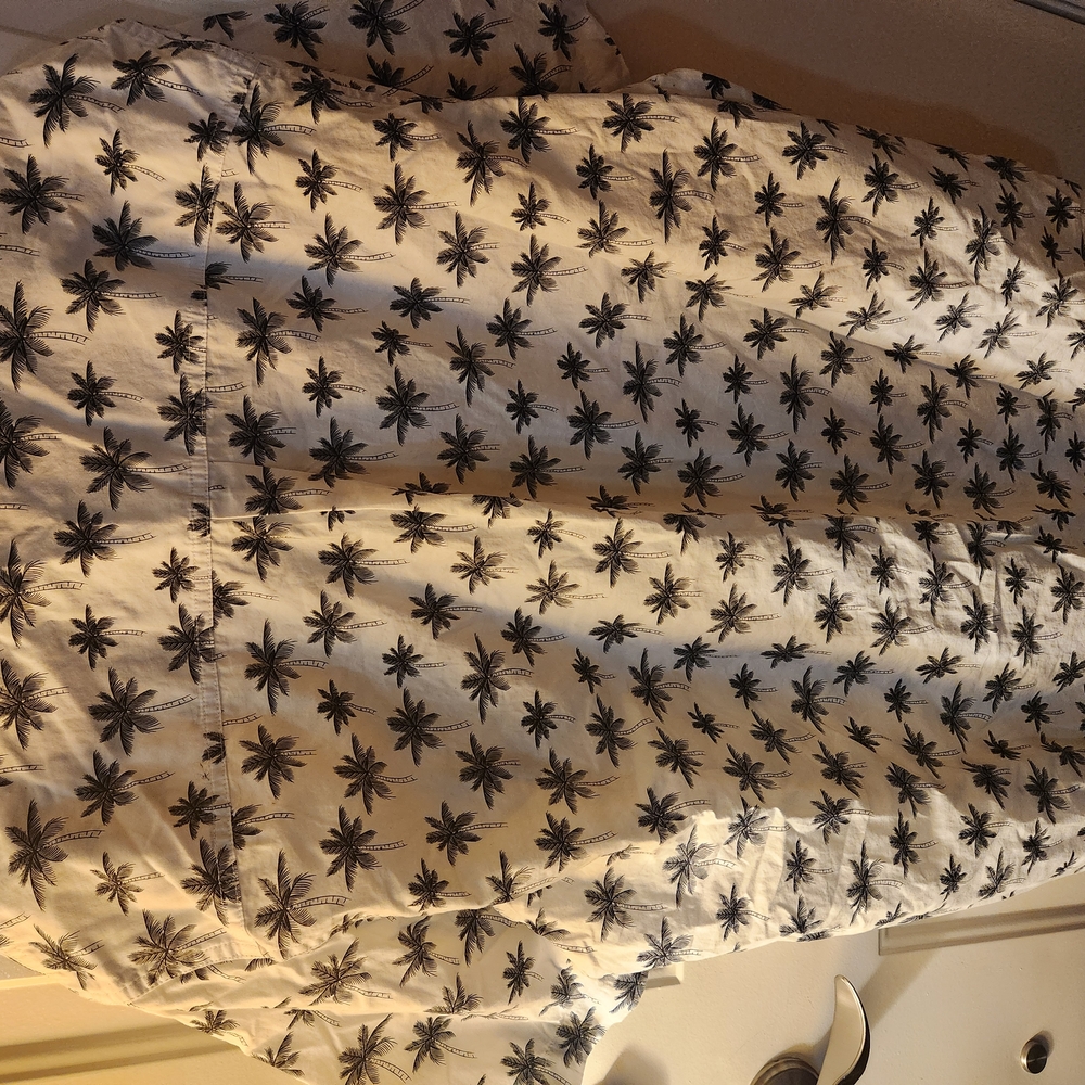 White Shirt with Black palm trees Chaps